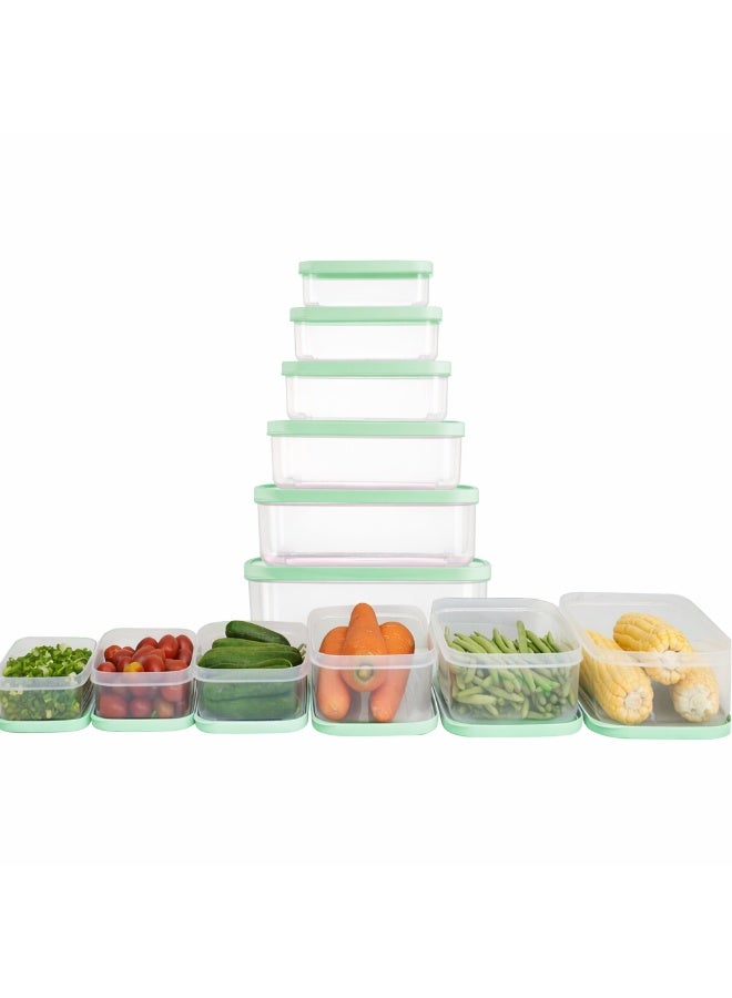 Inochi Hokkaido Food Storage Container Set 6pcs (500-750-1000-1500-2000-2500ML) | High-quality PP Safe Material | Store and Preserve Food, Pack Lunch, Kitchen Organizer | Freezer, Microwave & Dishwasher Safe | Reusable Food Storage - Avocado Green - Image 1